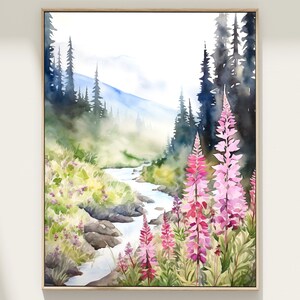Impression de voyage Mount Rainier Poster Mount Rainier Impression d'art Parc national Cadeau Mount Rainier Art mural Mount Rainier Oeuvre d'art Mount Rainier