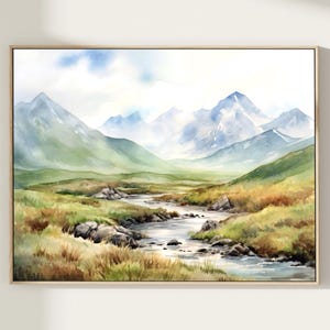 Denali National Park Travel Print Watercolor Wall Art Home Décor Gift Art Travel Poster