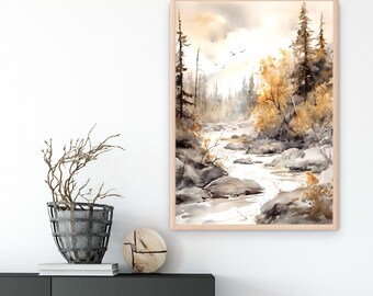 アラスカ Alaska 子供 雪遊び 水彩画☆リエ・ムニョス 風景画