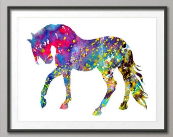 Printable Horse Original Abstract Art Horse Painting Animal Print Room Decor Horse Artwork