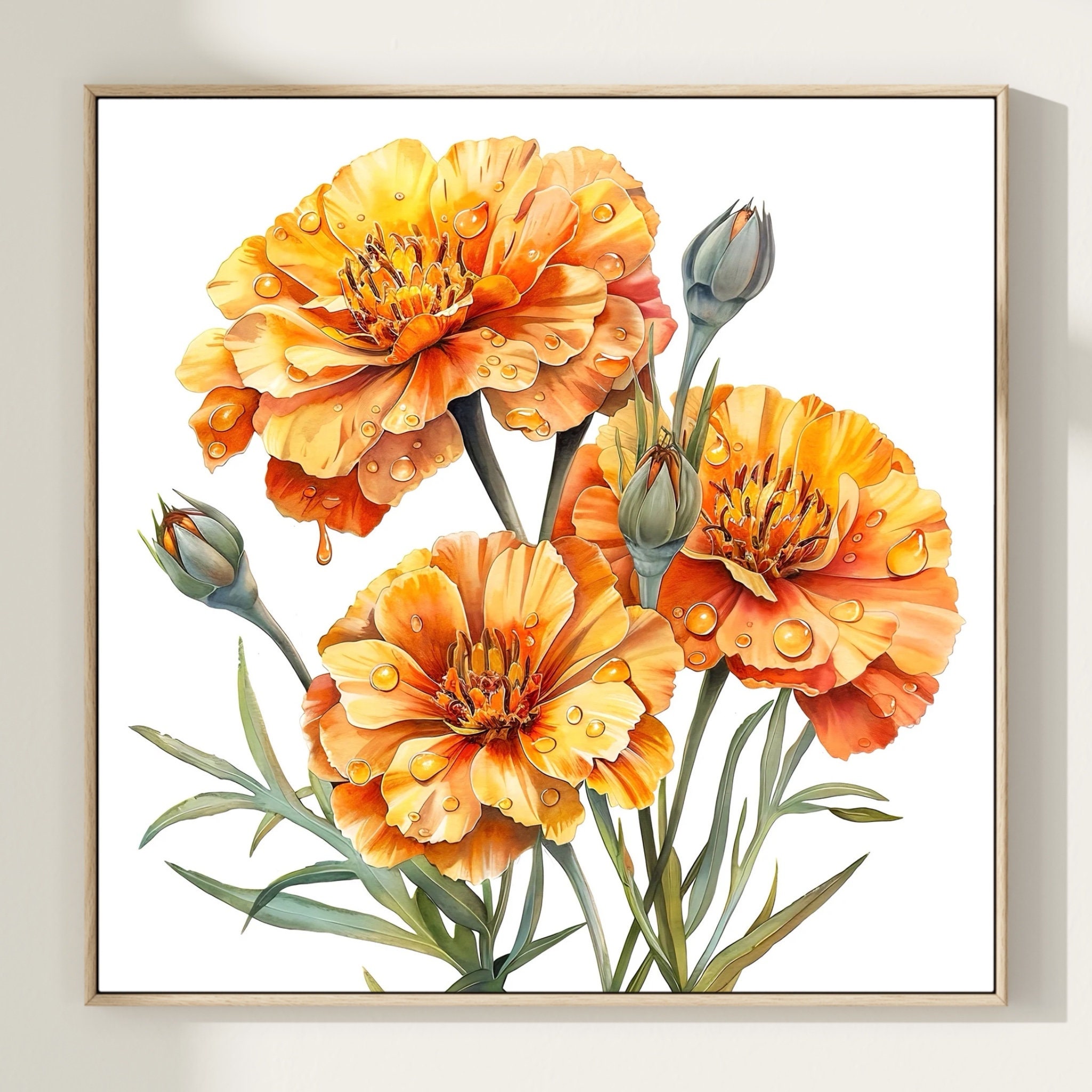 油絵アート（orange flower） 油絵アート（orange flower） 油絵アート（orange flower）