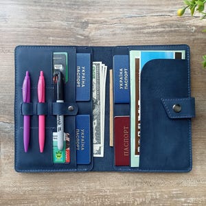Reisebrieftasche/Reisebrieftasche aus Leder/Familienpasshülle/4, 6,8,10 Reisepasshülle/Familienreisebrieftasche/Reisedokument-Organizer