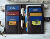Family passport holder , 6 passport holder leather travel wallet 4 passport holder 8 passport holder 10 passport holder