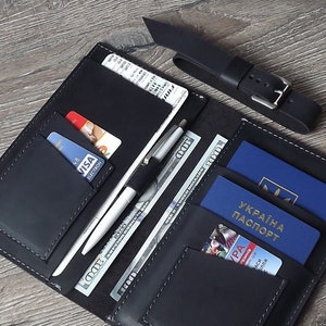 Family passport holder /Monogramed Leather travel wallet/ leather passport holder / boarding pass / 2 passport holder/ 3 passports holder 4