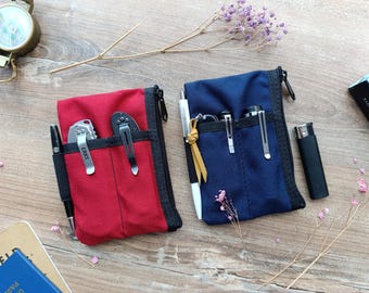 EDC pocket organizer/ Edc Slip case/zipper EDC Wallet/ minimalist Notebook/ EDC organizer/mens Notebook case/edc/edc pouch