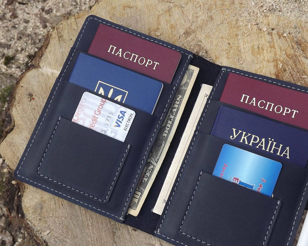Leather Family Passport Holder Leather Family Passport Cover 4, 6, 8