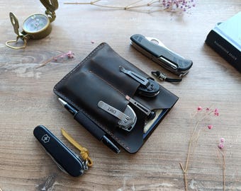 EDC/EDC pocket organizer/edc organizer/pocket organizer/edc pouch/pocket organizer edc/leather edc/leather pocket organizer/edc gear