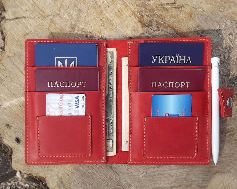 Leather Family Passport Holder Leather Family Passport Cover Etsy
