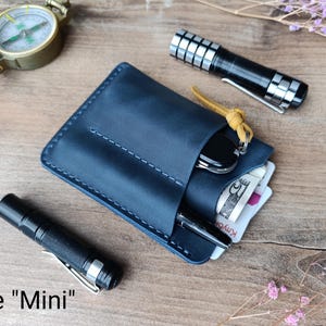 EDC pouch /Edc pocket /Leather EDC Wallet/ EDC pocket organizer/ edc organizer/ pocket organiser/ Leather edc pocket Slip/ edc gear image 2
