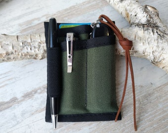 Edc slip case/EDC pocket organizer/mini edc organizer/edc/EDC Wallet/pocket organiser/Front Pocket EDC/edc pouch/Pocket Protector/Edc pocket