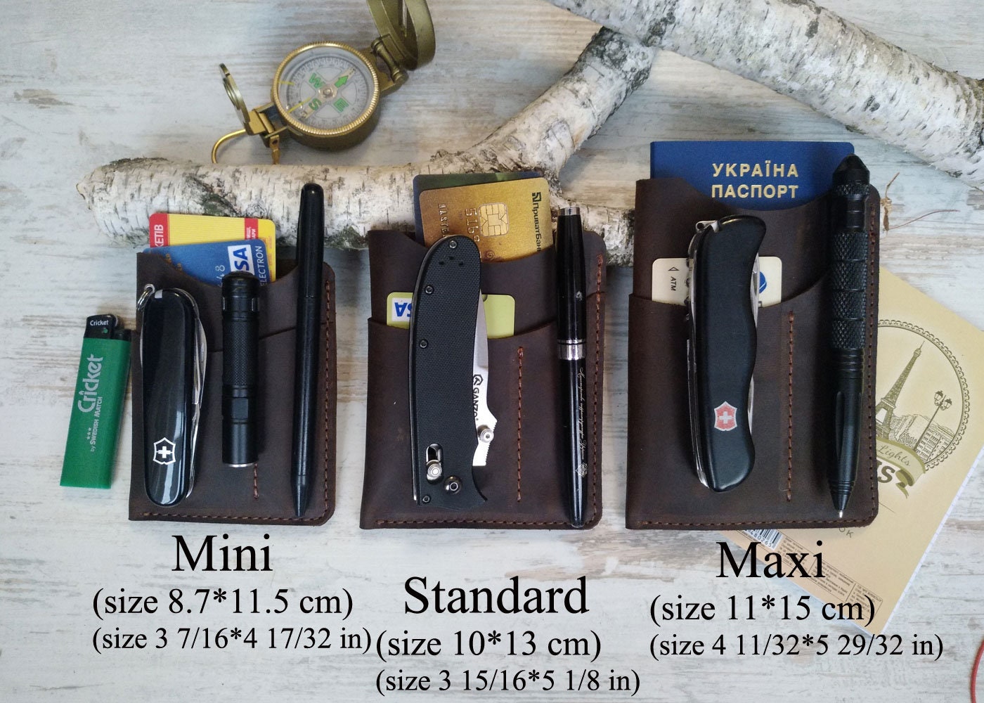 Leather EDC Wallet/edc Pocket Organizer/edc Organizer/edc/pocket Organiser/front  Pocket Edc/edc Pouch/leather Edc Pocket Slip/edc Pocket 