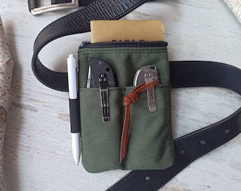 EDC pocket organizer with belt loop, edc, edc organizer, Cordura EDC Wallet, edc pouch, edc pocket Slip, edc slip case, zipper pocket