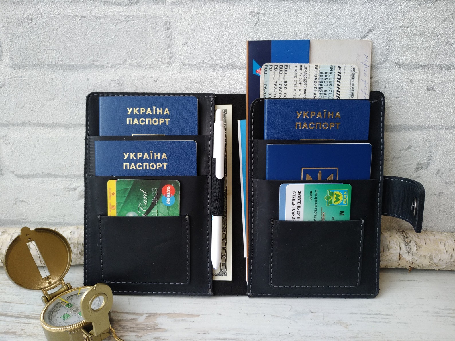 Family passport holder /leather travel wallet 4 passport Etsy