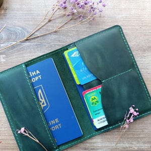 Porta-passaportes de couro com monograma / Carteira de passaporte de couro personalizada / Porta-passaporte de couro / Capa de passaporte de couro personalizada