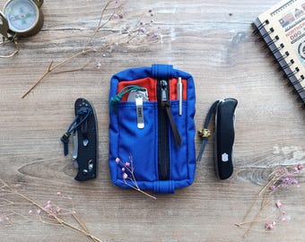 Edc pouch, EDC organizer, EDC Pocket Organizer,  Edc Slip case, zipper EDC Wallet, edc wallet, Cordura Edc gear, edc bag, edc, Size S