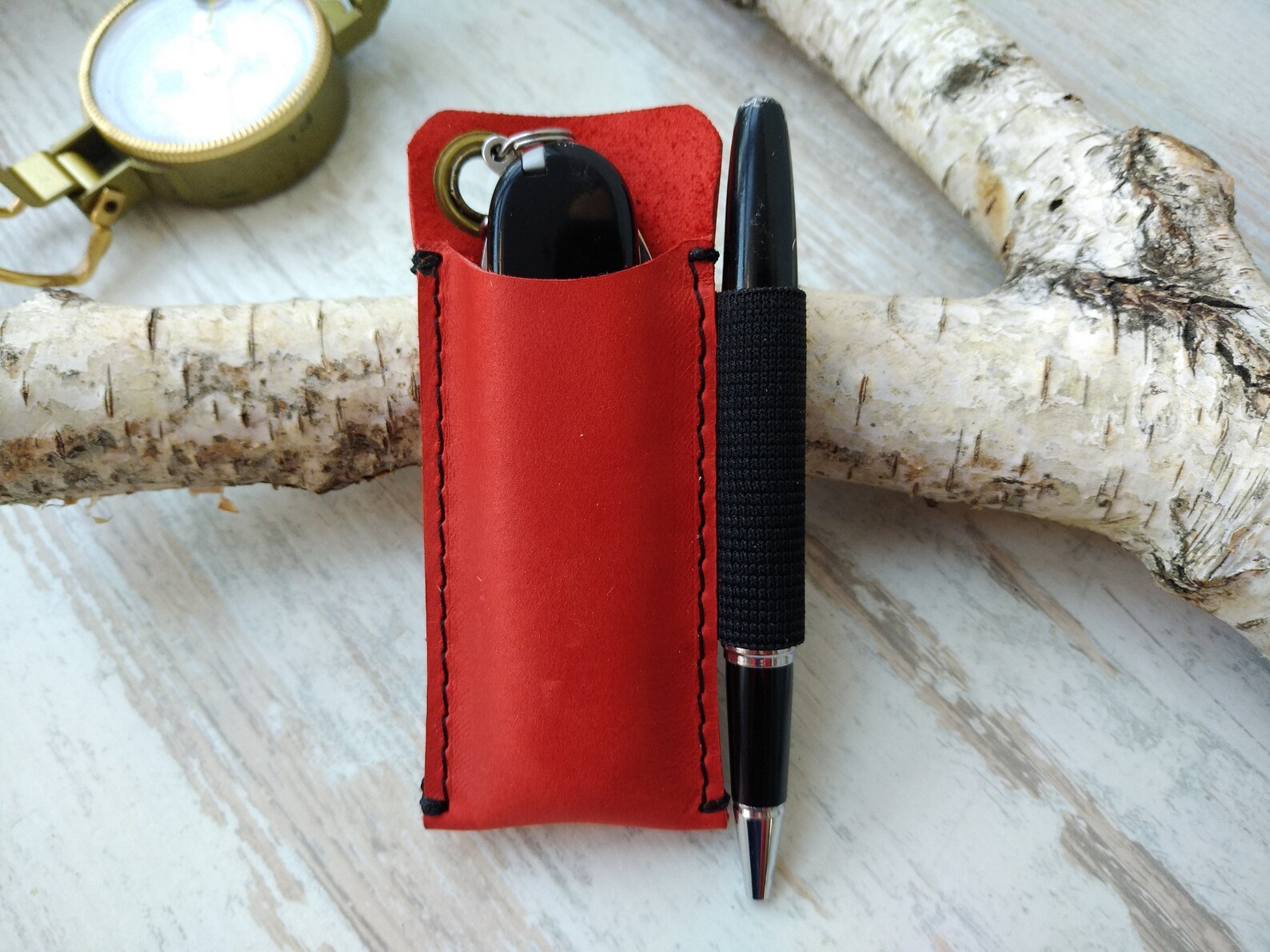 Pocket knife slip case/EDC pocket organizer/Leather EDC Pocket Etsy