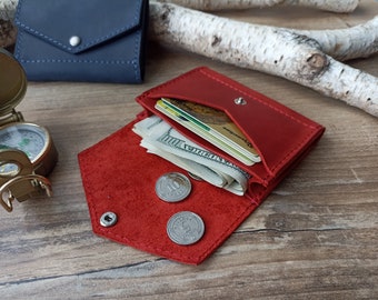 Leather wallet  Leather Card Holder Card wallet Wallet for cards Minimalist wallet Personalized Leather pocket wallet Christmas gift