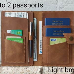Family Passport Holder /monogramed Leather Travel Wallet/ - Etsy