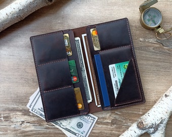 Leather wallet Leather travel wallet Passport holder Leather passport holder Monogramed Leather travel wallet leather  Gift for Christmas