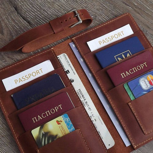 CUSTOM Large Family Passport Holder 4 6 8 Passports APO Etsy
