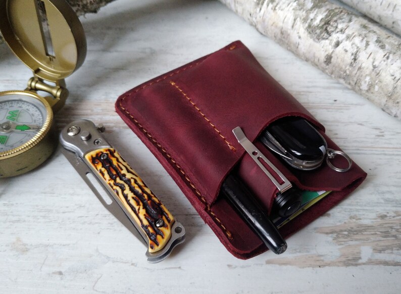 Edc Pocket Organizer - EDC Pocket organizer leather sheath EDC2 | Etsy - Pocket organizer i makes today i'm still working on my stitching don't hate.