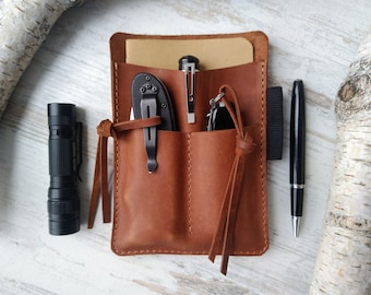 Leather edc organizer  for field notes/EDC organizer/edc pocket organizer/edc/pocket organizer edc/pocket organizer/leather pocket organizer