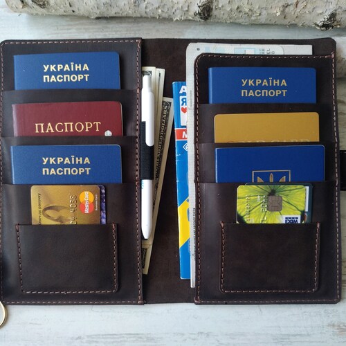 Personalized Leather Family 4 Passport Holder / Family Etsy