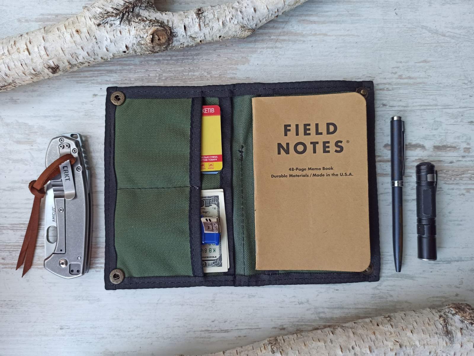 Note Edc Case EDC Pocket Organizer Edc Slip Case Notebook Case Etsy UK