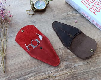Leather manicure case, manicure case, nail clipper pouch, manicure case, nail clipper case, gift for wife, gift for mother