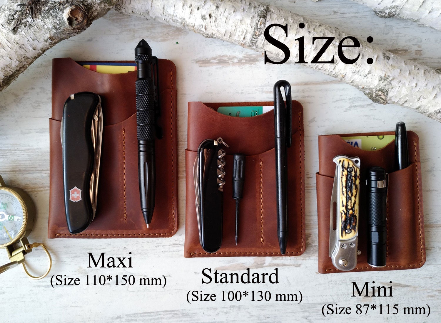 Leather EDC Wallet/edc Pocket Organizer/edc Etsy