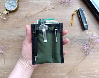 EDC pocket organizer | Mini edc | Edc organizer | Cordura EDC Wallet | Edc pouch | Edc pocket Slip | EDC slip case | Edc Wallet, Knife case