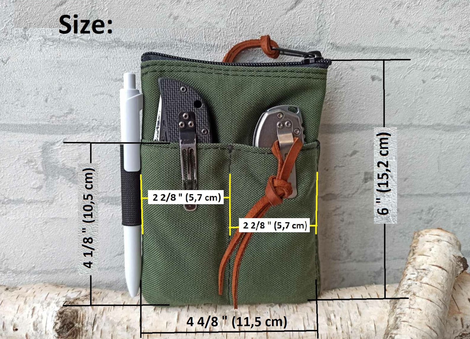 EDC Pocket Organizer With Belt Loop Edc Edc Organizer Etsy