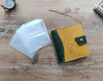 Personalized Leather Photo Album, LEATHER CARD ORGANIZER, Mini Photo Album, Ring Binder,  Business Card Binder, Premium Handmade Gift