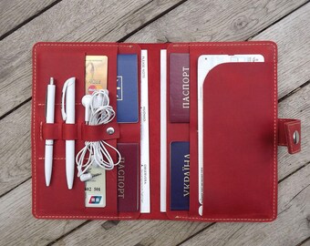 Travel wallet/leather travel wallet/family passport holder/4, 6,8,10  passport holder /family travel wallet/travel document organizer