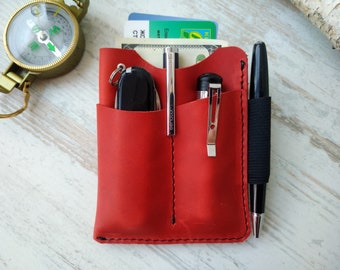 EDC pocket organizer/edc organizer/edc pouch/leather edc/leather pocket organizer/edc gear/Field Notes Cover/gift for man/best husband gift