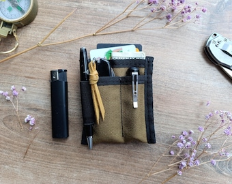 EDC pocket organizer, Edc slip case, Edc slip case, Edc pocket Slip, Edc organizer, EDC Wallet,  Edc pouch,   case for Knife, EDC Cordura
