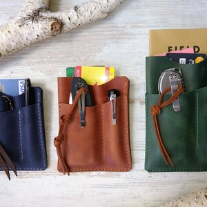 Cartera EDC de cuero, organizador de cinturón EDC, organizador EDC, bolsa EDC, bolsillo EDC de cuero, organizador EDC deslizante con trabilla para cinturón