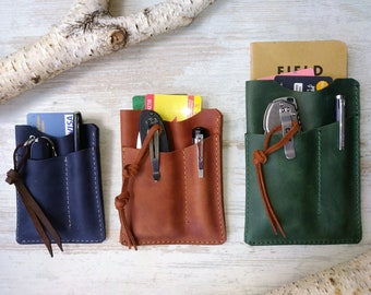 Leather EDC Wallet EDC belt organizer edc organizer edc pouch Leather edc pocket Slip edc organizer with belt loop