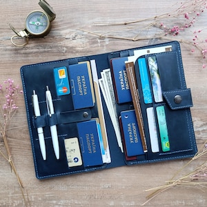 Titular del pasaporte familiar/billetera de viaje/billetera de pasaporte/billetera de viaje de cuero monograma/4, 6, 8, titular del pasaporte/regalo de Navidad/ regalo
