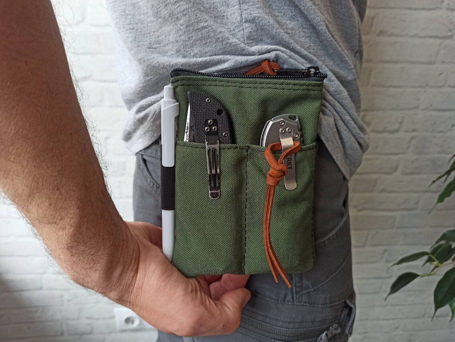 SAYRAM SP10 Waxed Canvas EDC Pouch, EDC Organizer Botswana