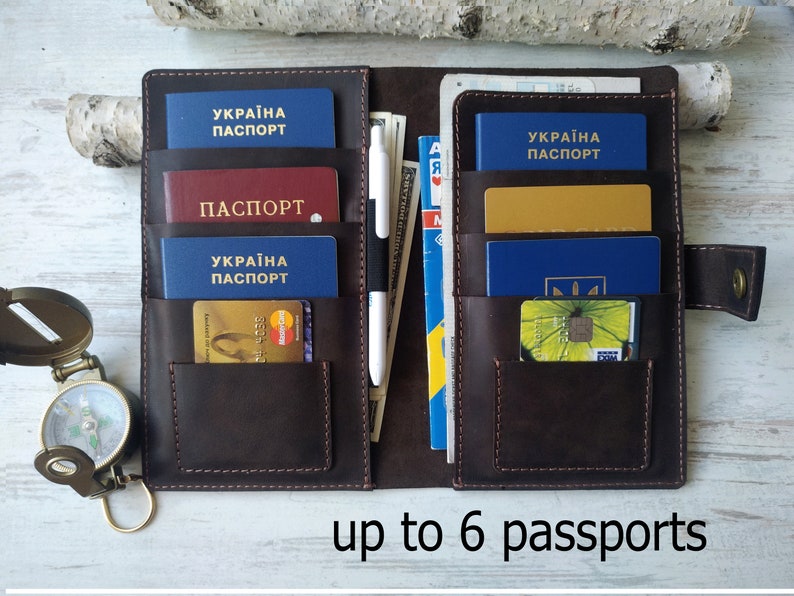 family travel wallet 4 passports