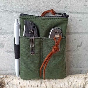 Organisateur de poche EDC avec boucle de ceinture, edc, organisateur edc, portefeuille Cordura EDC, pochette edc, slip de poche edc, étui à glissière edc, poche zippée