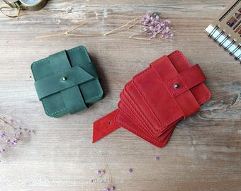 Leather Coasters, Leather Set of 6 Coasters, Leather Mug Coasters, Leather Cup Holder, Leather Drink Mats, Coffee Table Gift Set, Gift