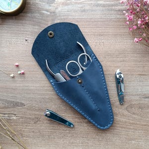 Étui en cuir pour outils de manucure, Étui pour coupe-ongles, Étui pour coupe-ongles, Sac pour outils de manucure, Étui pour kit de manucure, cadeau