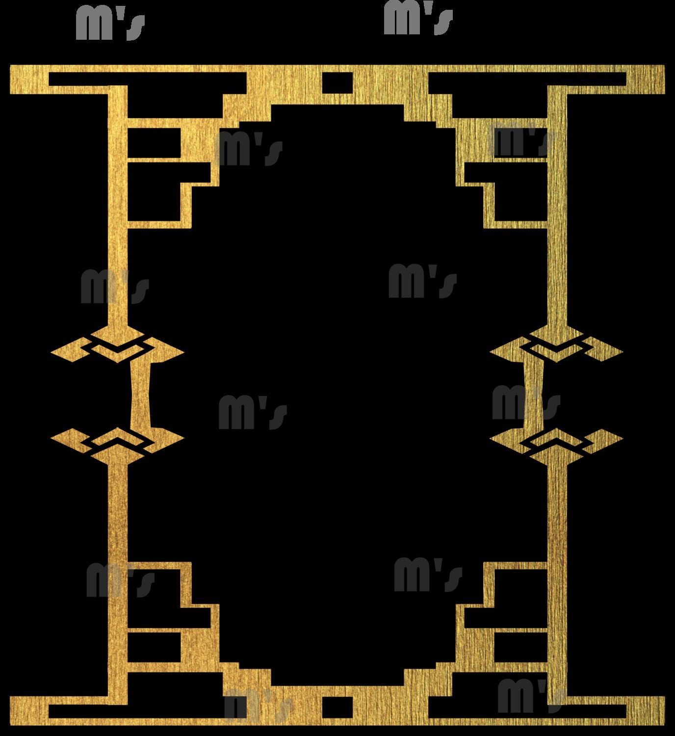 Frames ART DECO GOLD for Overlay. 14 Files 2 Extras. Etsy