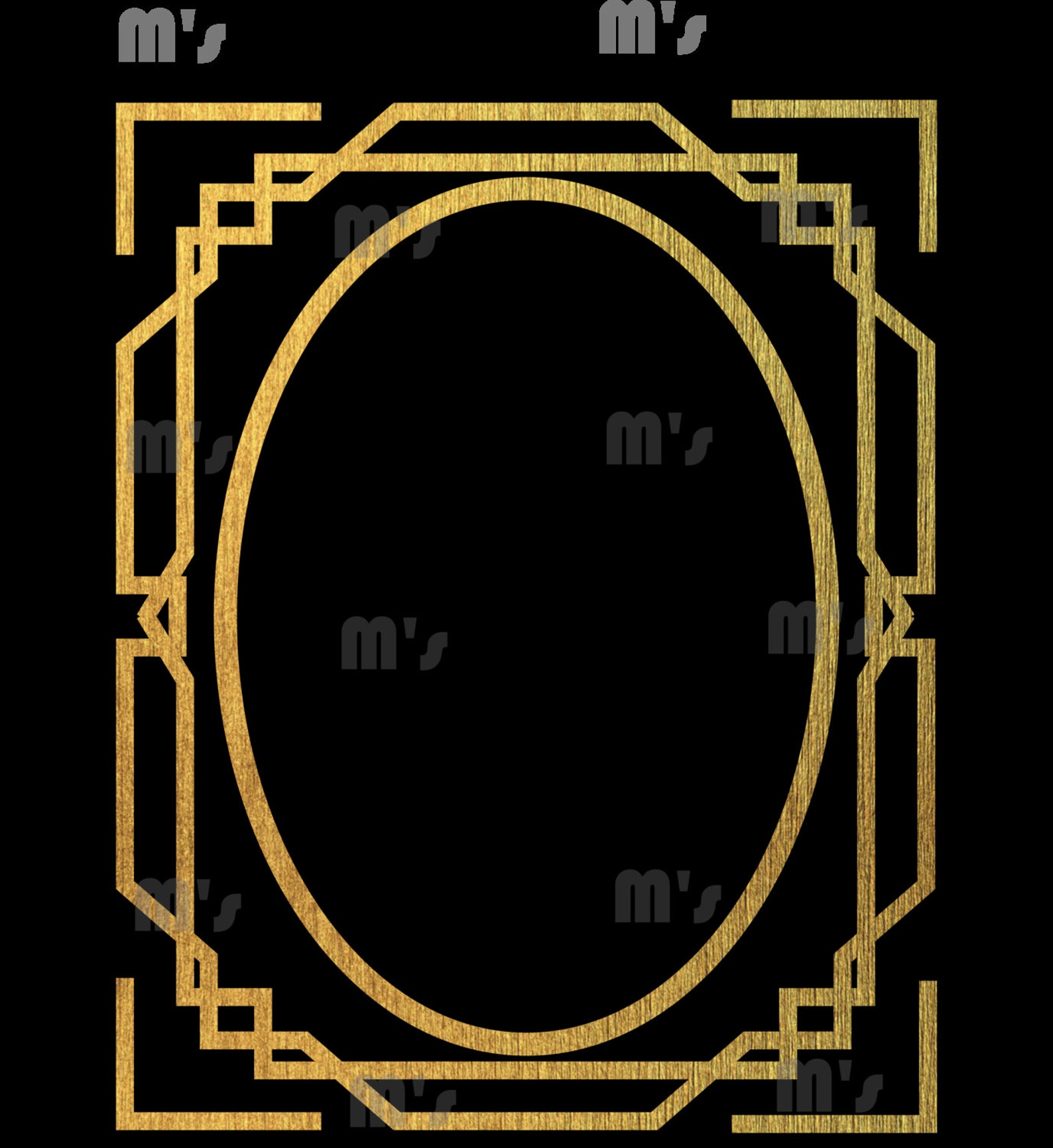 Frames ART DECO GOLD for Overlay. 14 Files 2 Extras. Etsy