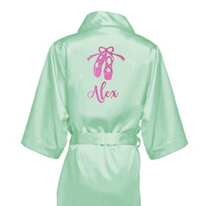 Dance Party Favor - Dance Robe - Ballet Dancer Gift - Satin Robe for Kids - Ballet Robe - Ballerina - Dance Competition Robe Ballet Dancer