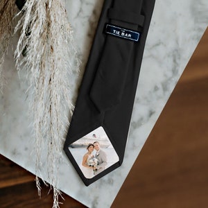 Wedding Photo Tie Patch - Gift for Father of the Bride  - Set of 3- Wedding Gift for Dad - Personalized Photo Tie Patch
