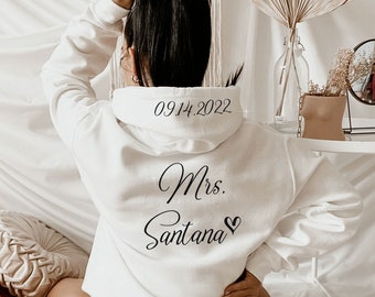 Bride Zip-up - Bride Hoodie - Personalized Bride Sweater - Personalized Bride Hoodie - Zip Up Bride Sweatshirt - Bride Zip Up Hoodie