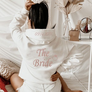 Bride Sweater - Personalized Bride Sweater - Personalized Bride Hoodie - Zip Up Bride Sweatshirt - Bride Zip Up Hoodie Sweater for the Bride